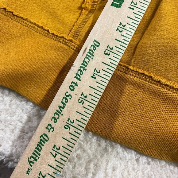 Aeropostale Hoodie Mens Medium Yellow Pullover Graphic Logo New York City - Picture 8 of 9